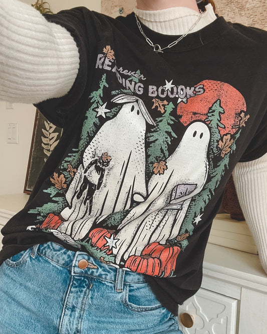 Forever Reading Boooks Tee - Black