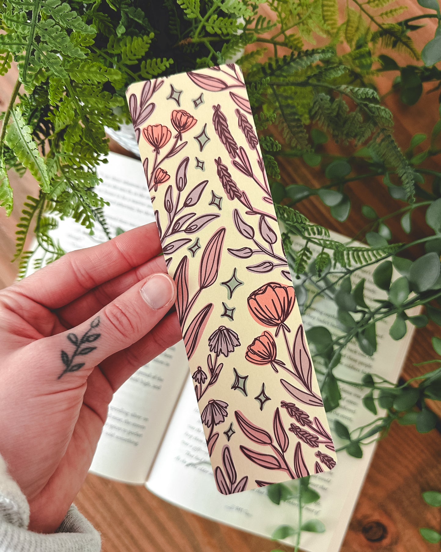 Floral Yellow Bookmark