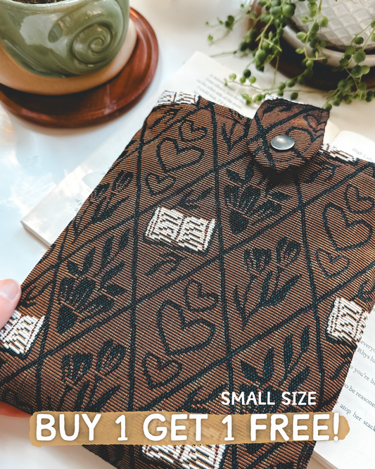 Brown Pattern Book Sleeve *Size Small*