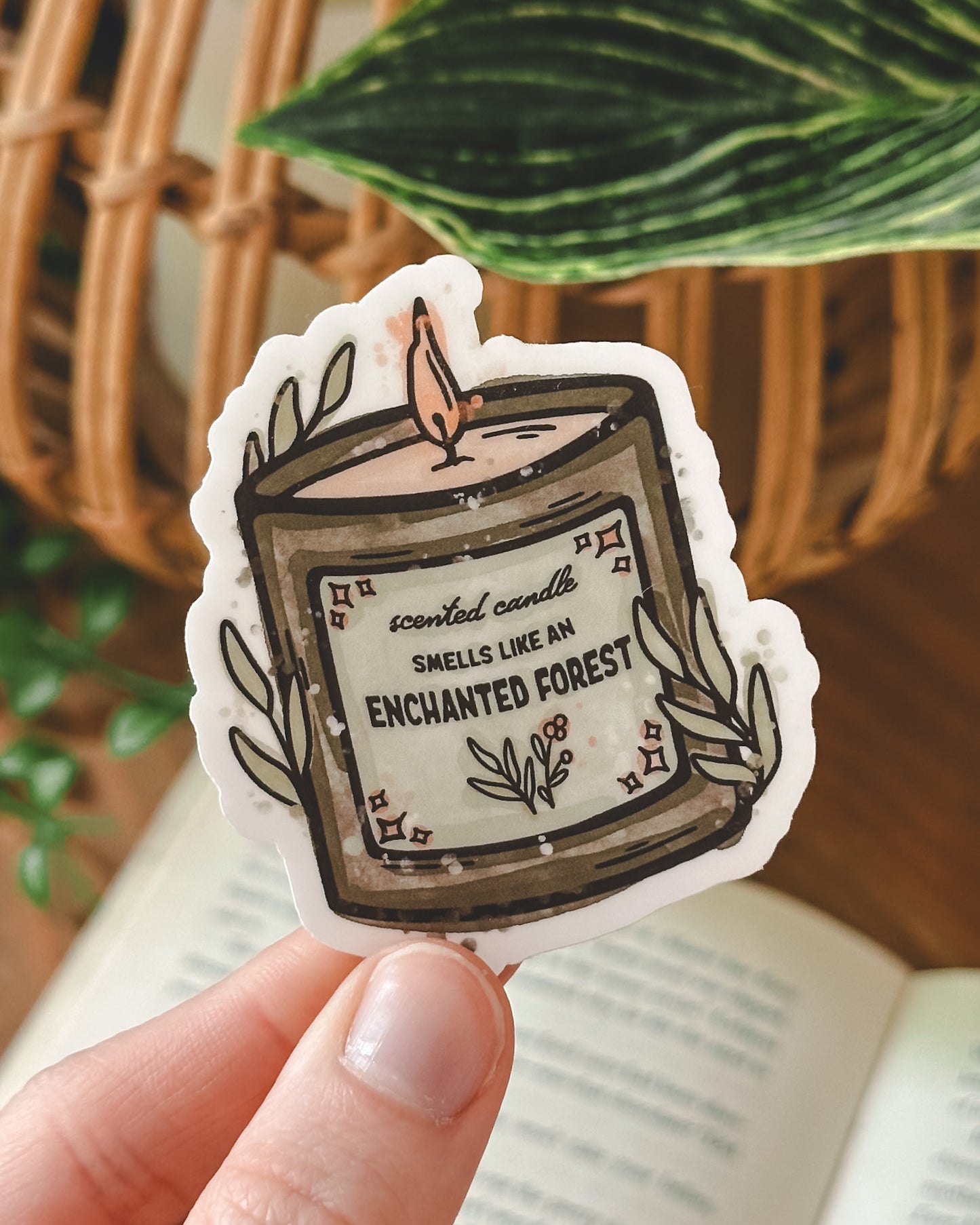 Enchanted Forest Candle Sticker