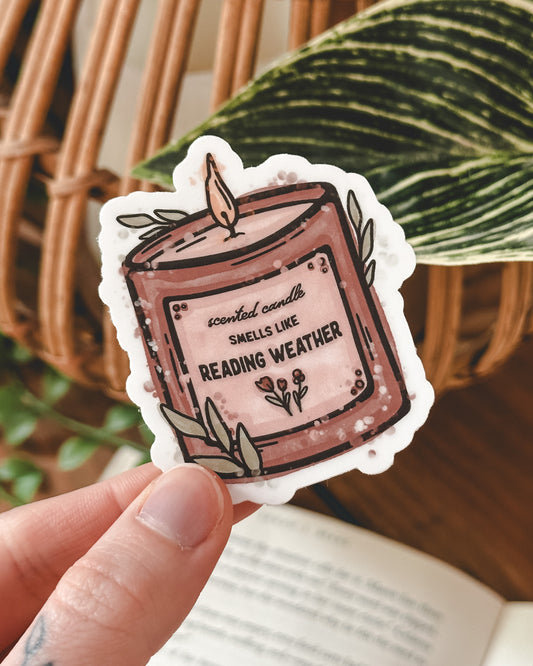 Reading Weather Candle Sticker