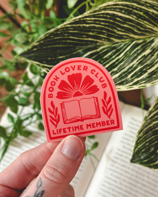 Book Lover Club - Lifetime Member Sticker