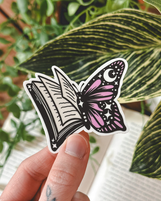 Bookish Butterfly Sticker