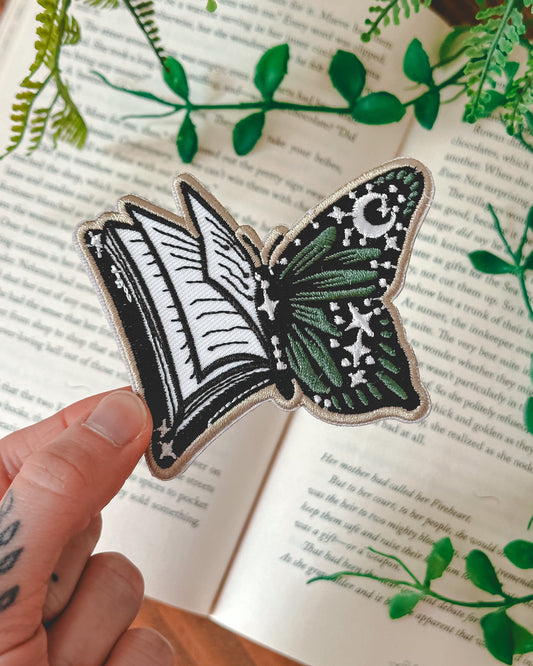 Book Butterfly - Iron on Patch