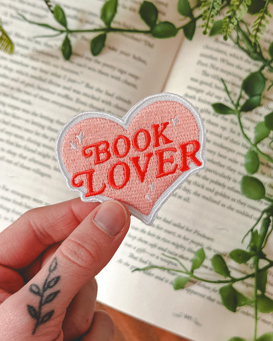 Book Lover Heart - Iron on Patch