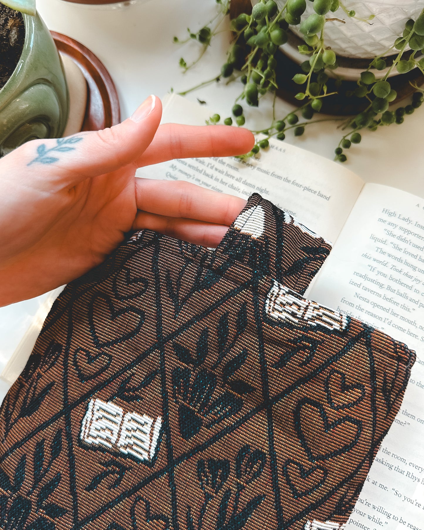 Brown Pattern Book Sleeve *Small* MINOR MISPRINT