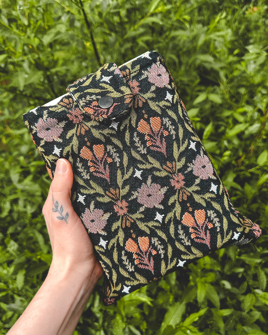 Floral Pattern Book Sleeve *Small or Large*