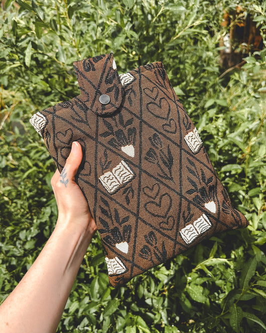 Brown Pattern Book Sleeve *Large* MISPRINT