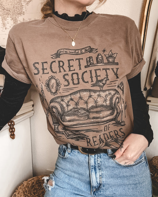Secret Society of Readers Tee - Brown