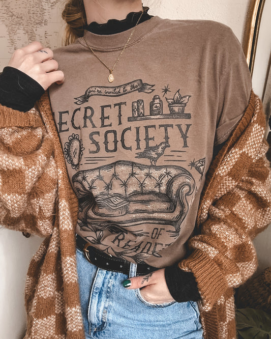 Secret Society of Readers Tee - Brown