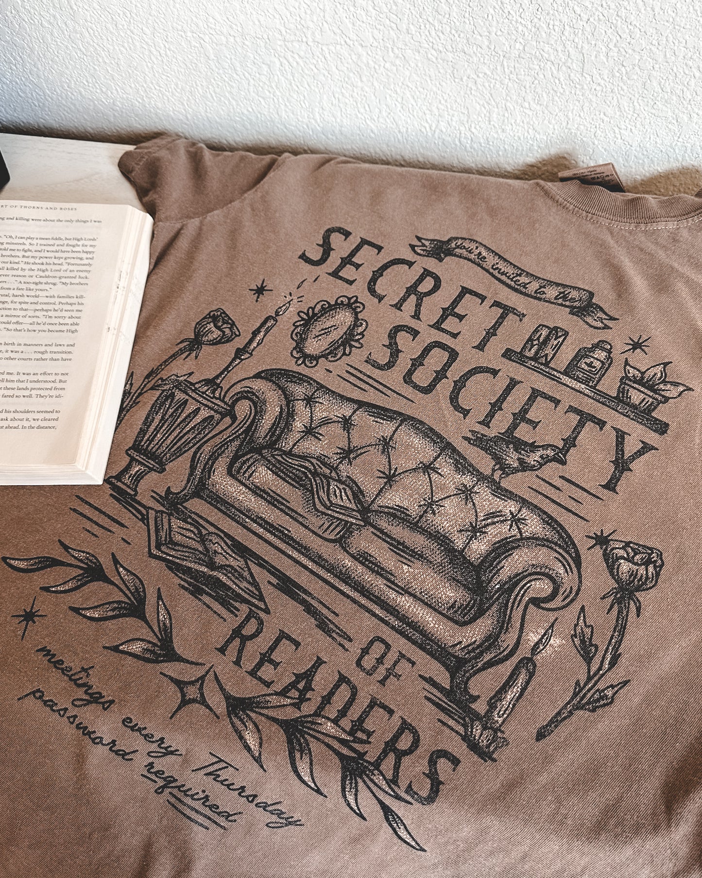 Secret Society of Readers Tee - Brown