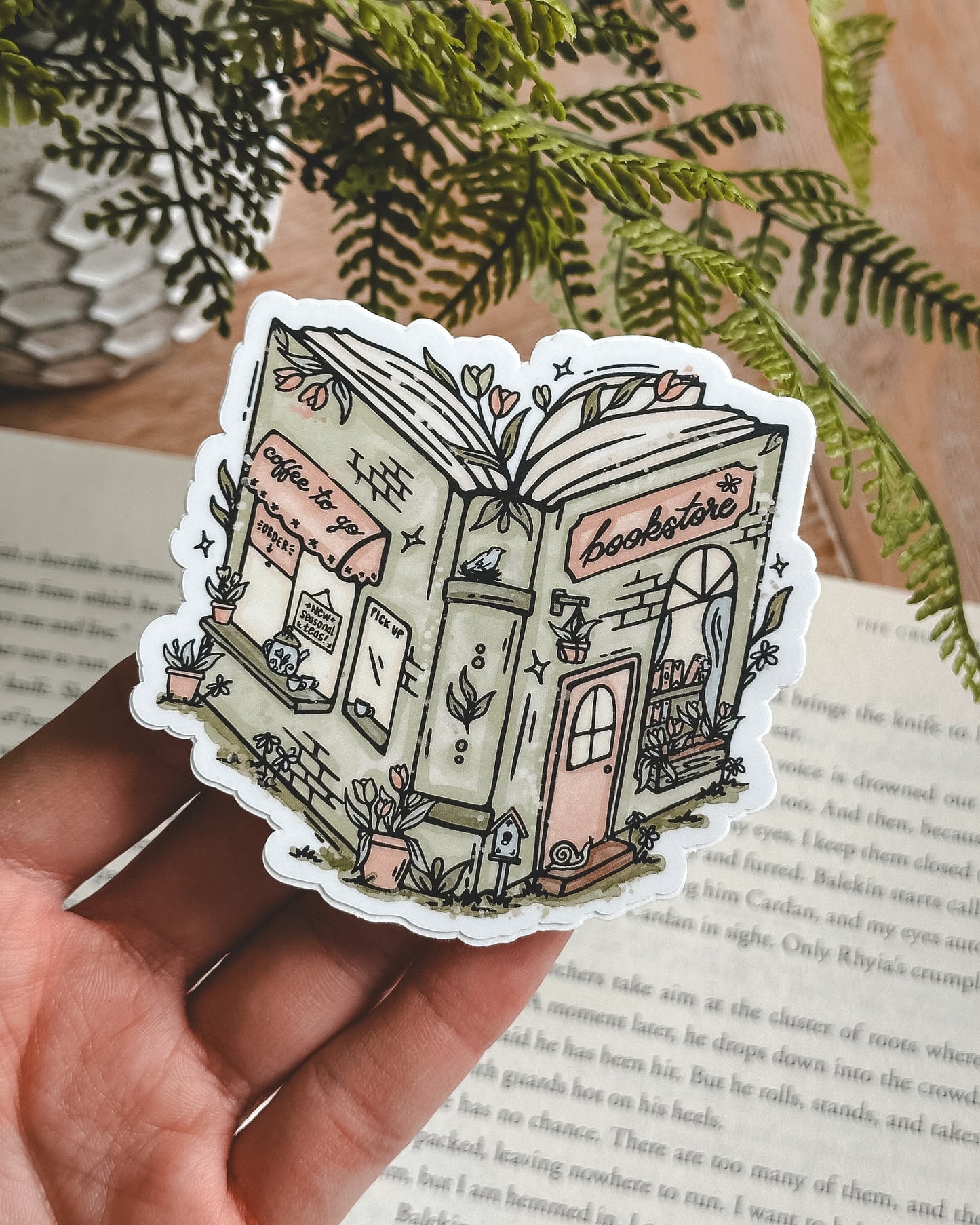 Floral Spring Bookstore Sticker