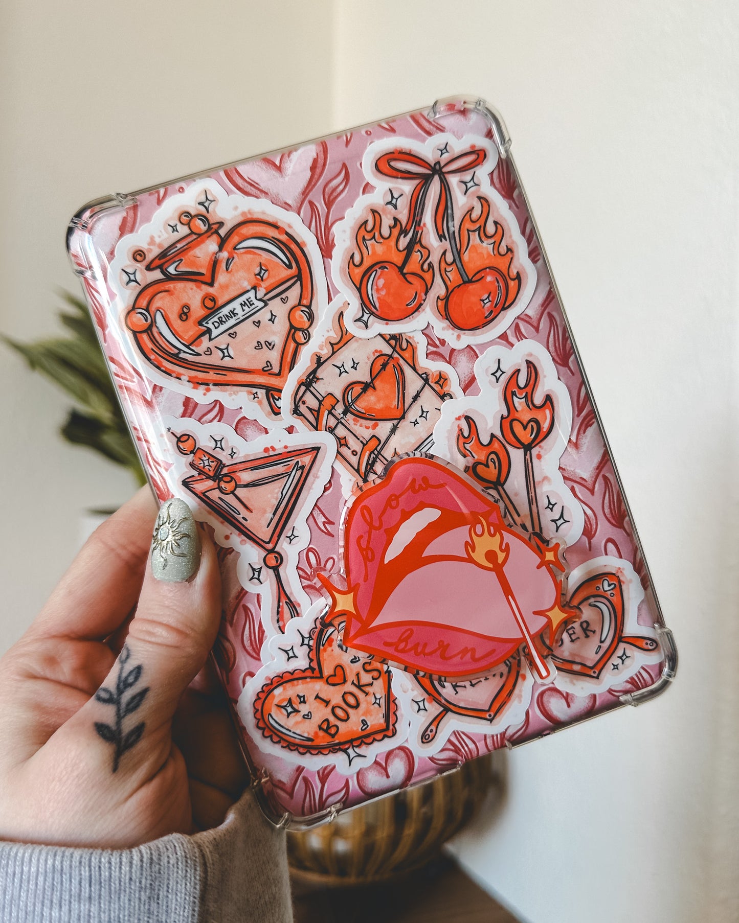 Cherry Flames Themed Sticker Pack