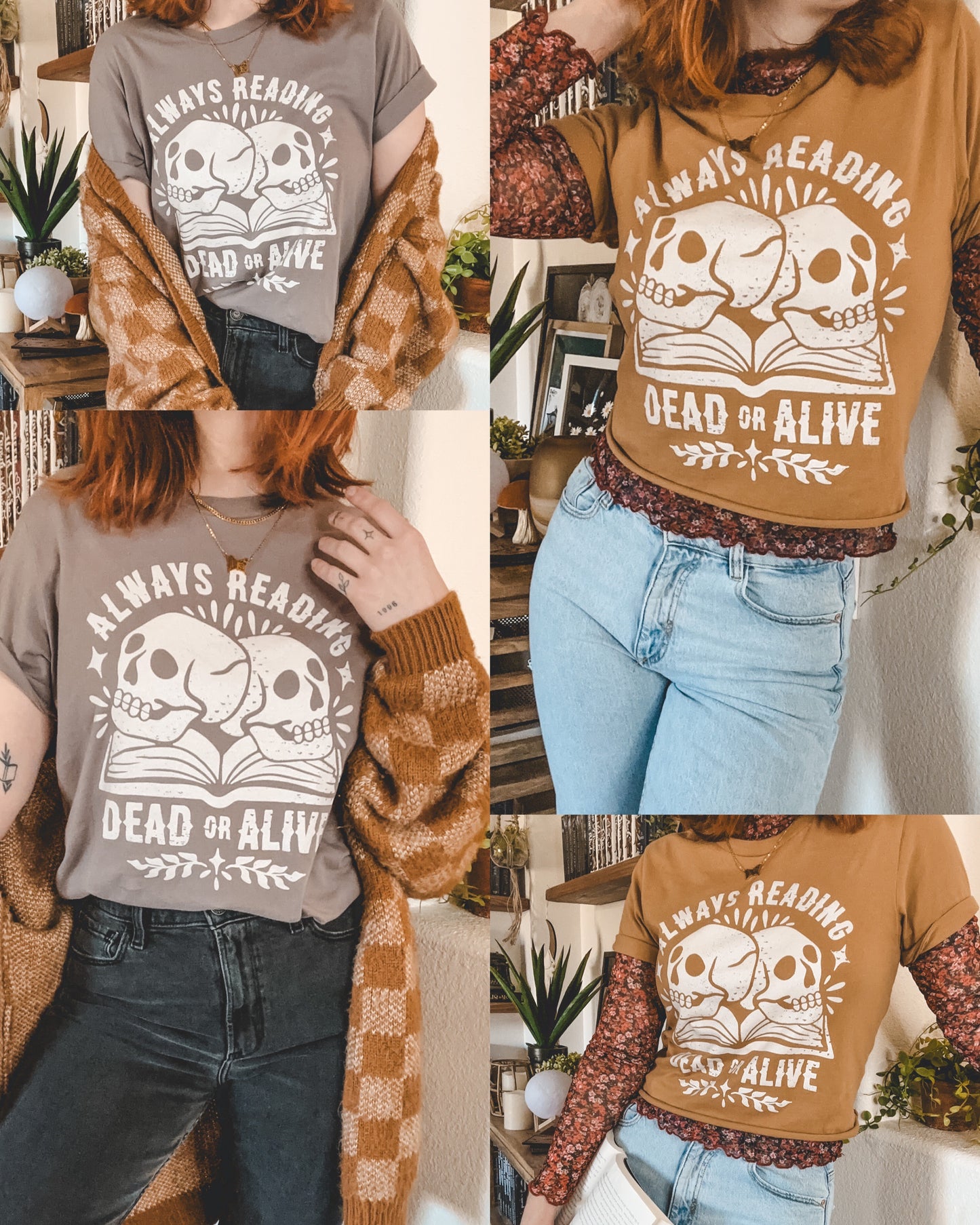 Reading Dead or Alive Tee *Pebble or Toast* (BELLA + CANVAS BRAND)