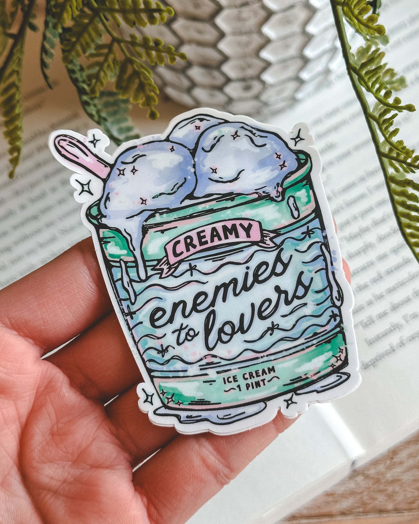 Enemies to Lovers Ice Cream Sticker