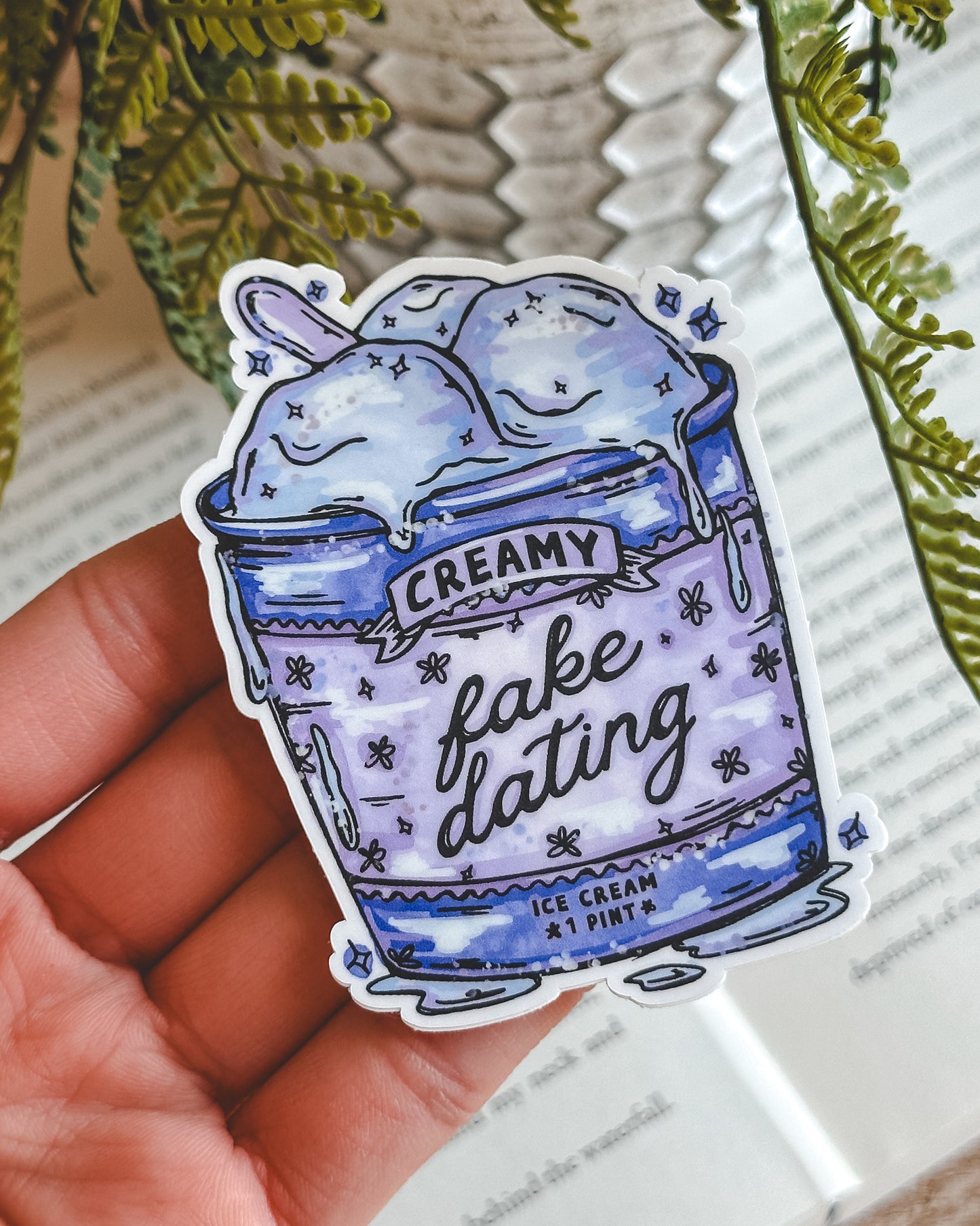 Fake Dating Ice Cream Sticker