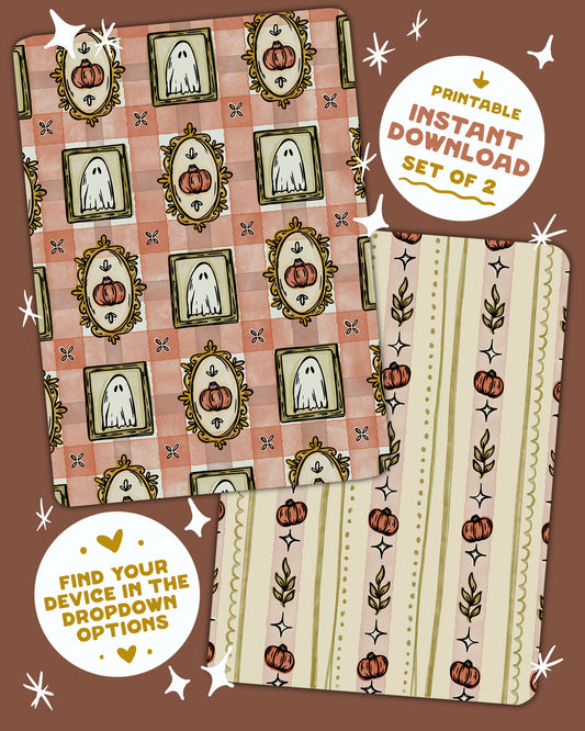 Plaid Pumpkins Kindle Insert Set of 2 *DOWNLOAD/PRINT&CUT*
