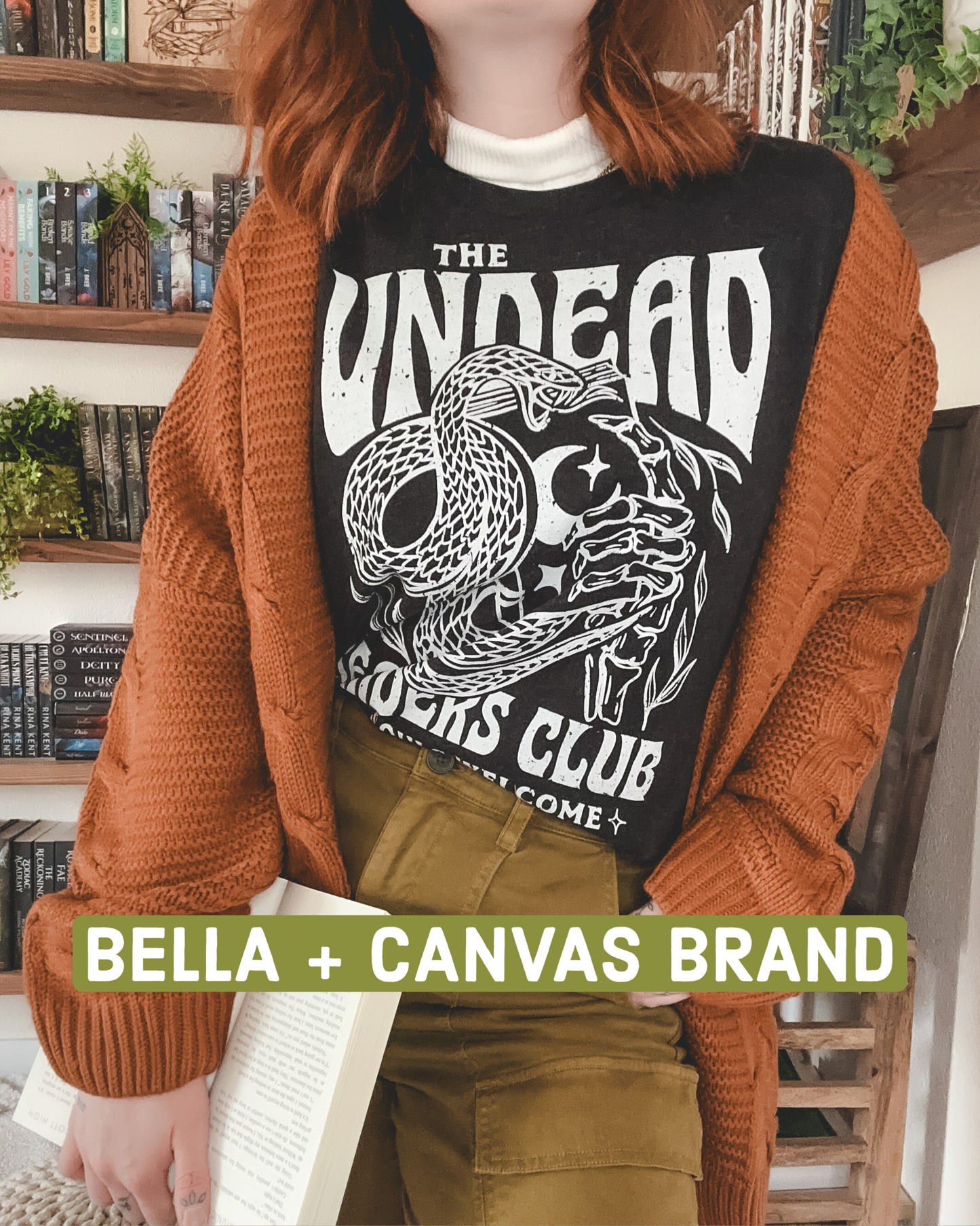 Undead Readers Club Tee - Black Heather (BELLA + CANVAS BRAND)