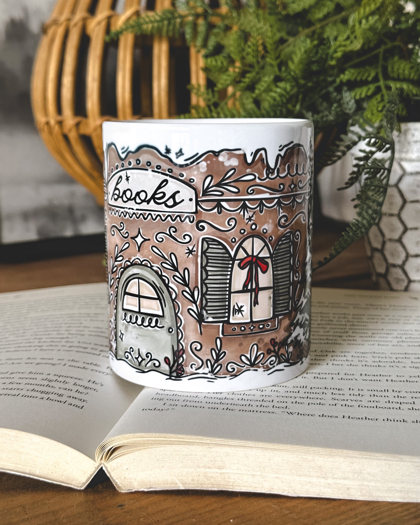 Winter Bookstore Mug (11, 15, or 20 oz)