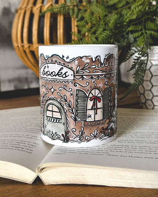 Winter Bookstore Mug (11, 15, or 20 oz)