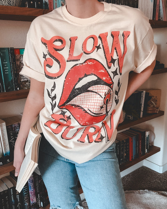 Slow Burn Lips/Match Tee - Ivory