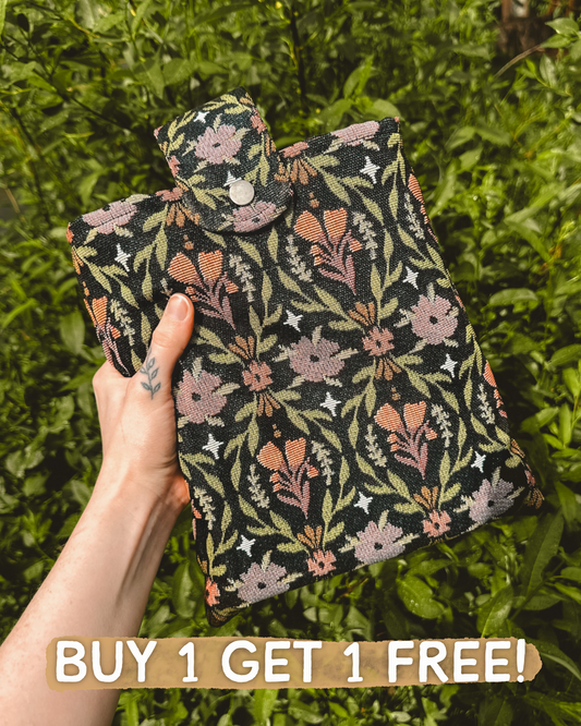 Floral Pattern Book Sleeve *Small or Large*
