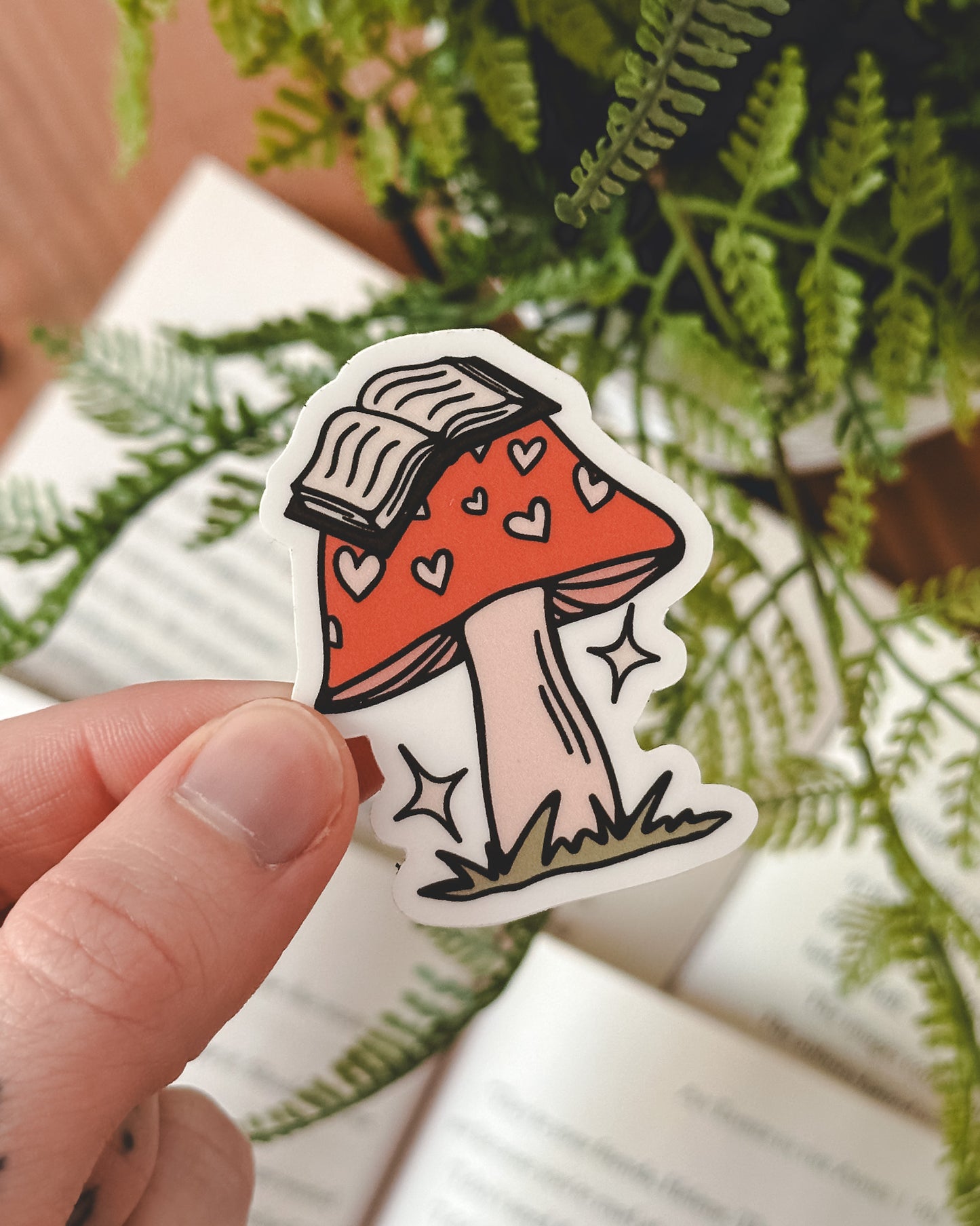 Little Mushroom/Book Sticker