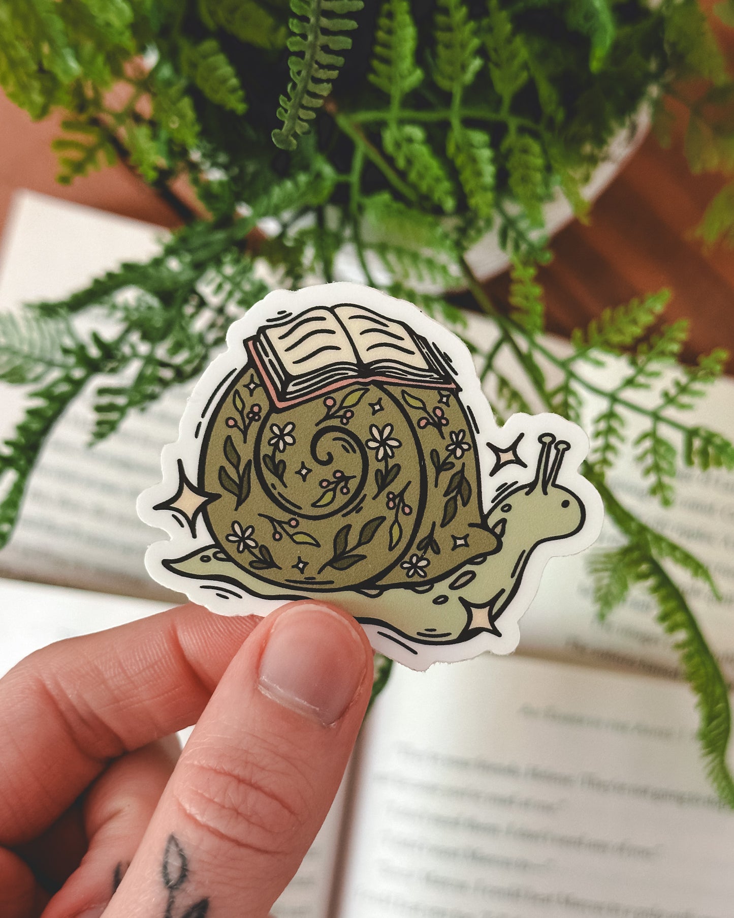 Floral Snail Sticker