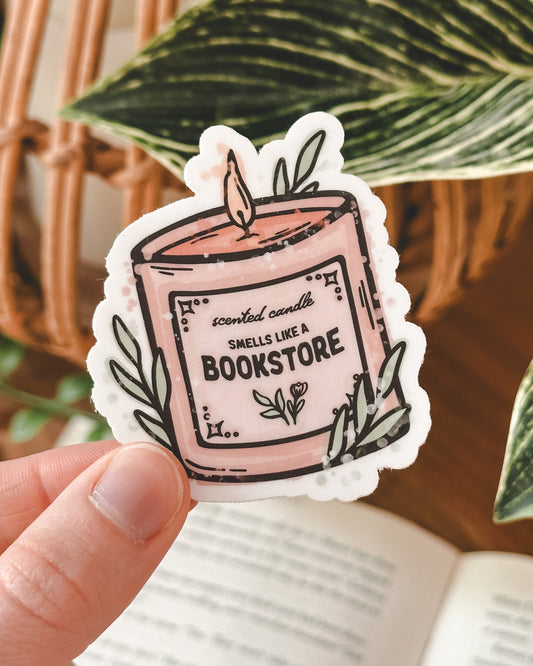 Bookstore Candle Sticker