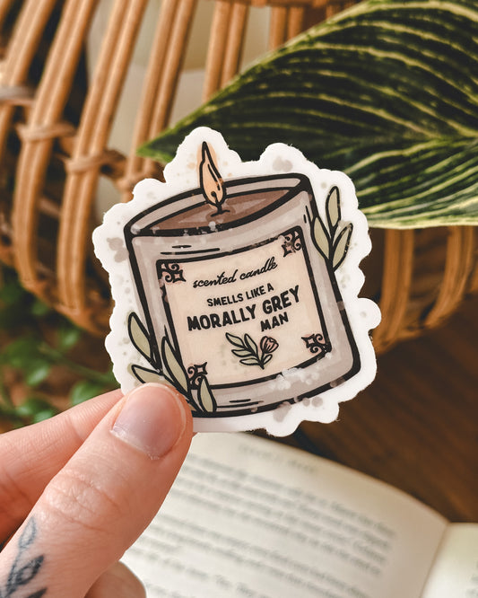 Morally Grey Candle Sticker