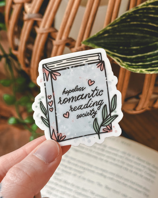 Hopeless Romantic Reading Society Sticker