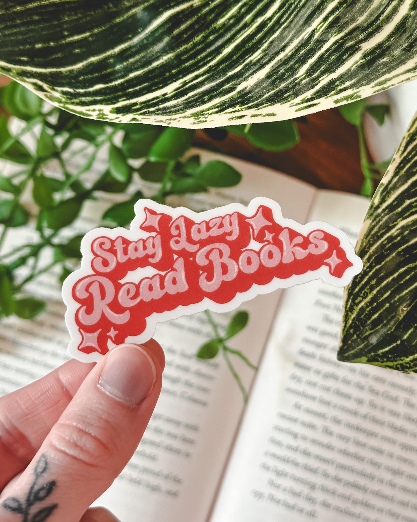 Stay Lazy Read Books Sticker