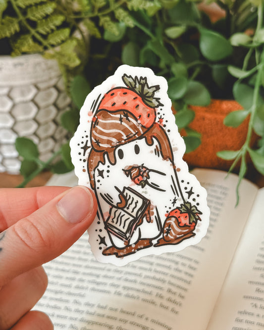Chocolate Strawberry Ghosty Sticker