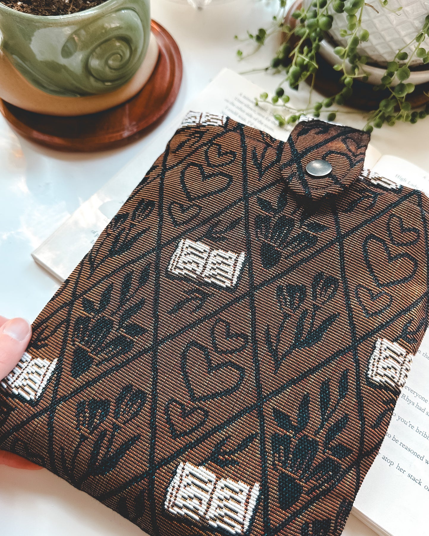 Brown Pattern Book Sleeve *Small* MINOR MISPRINT