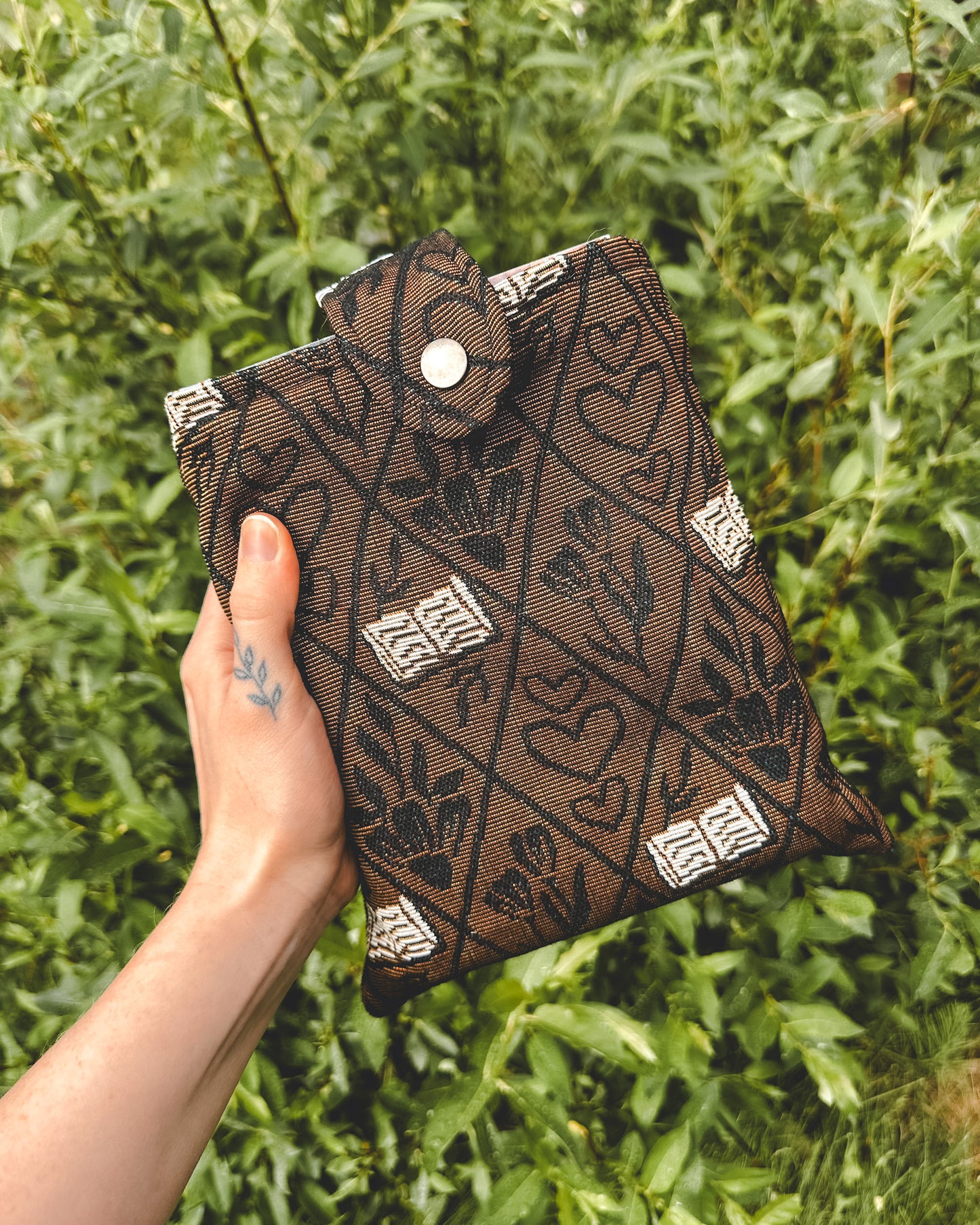 Brown Pattern Book Sleeve *Small* MINOR MISPRINT