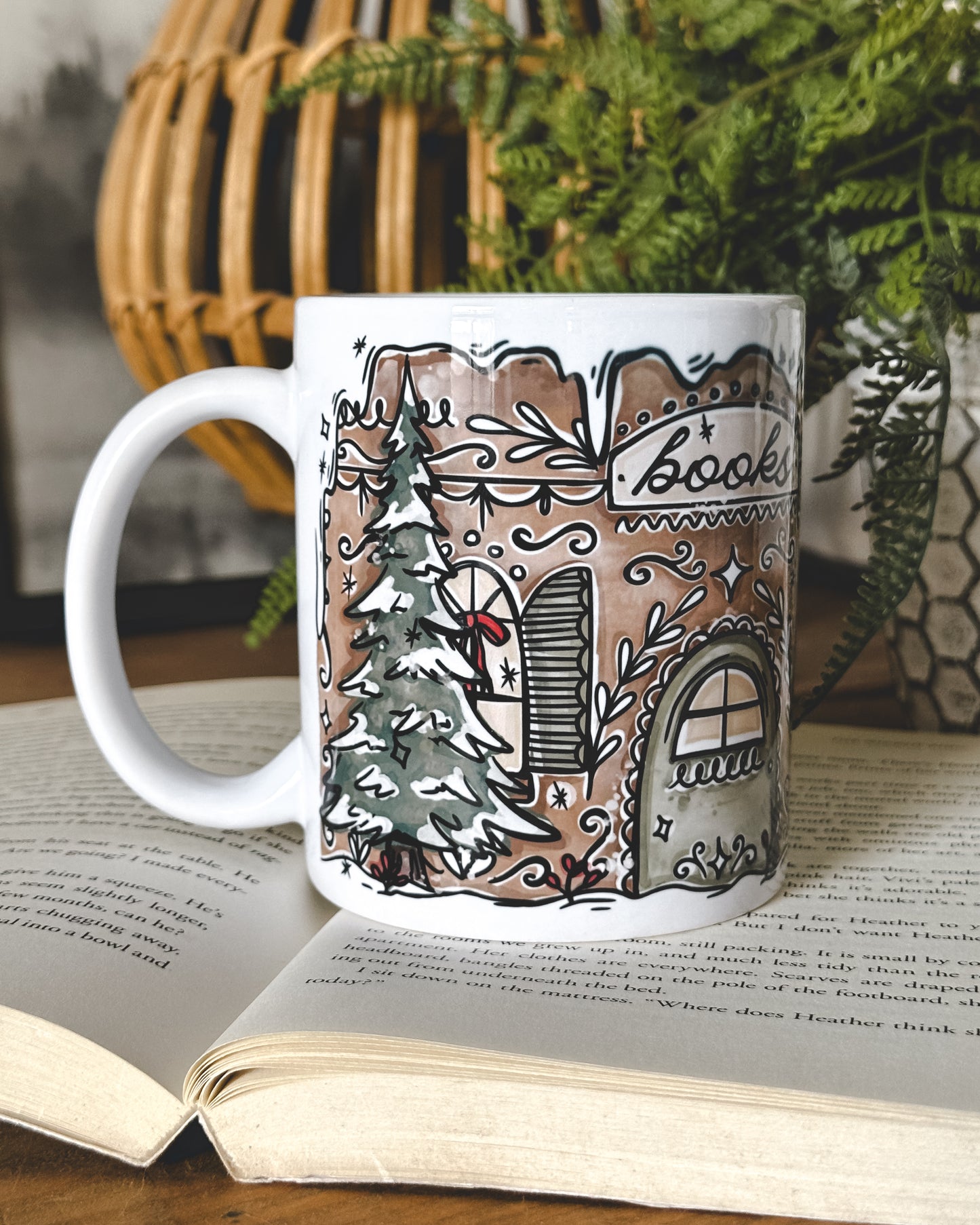Winter Bookstore Mug (11, 15, or 20 oz)
