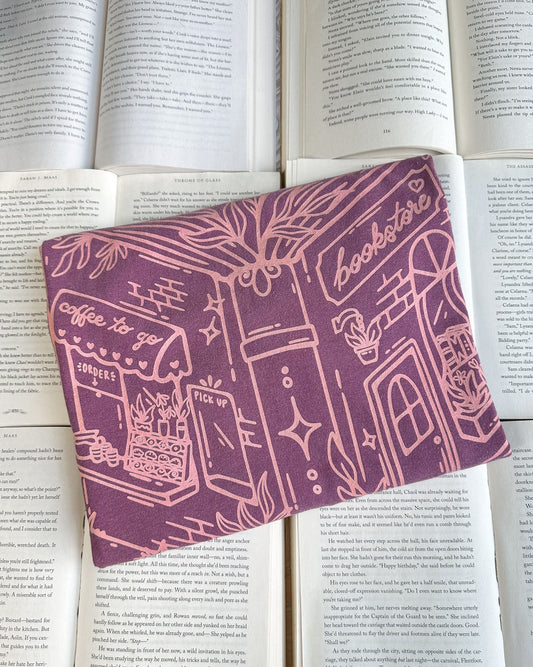 Bookstore/ Coffee Shop Tee - Berry/Light Pink