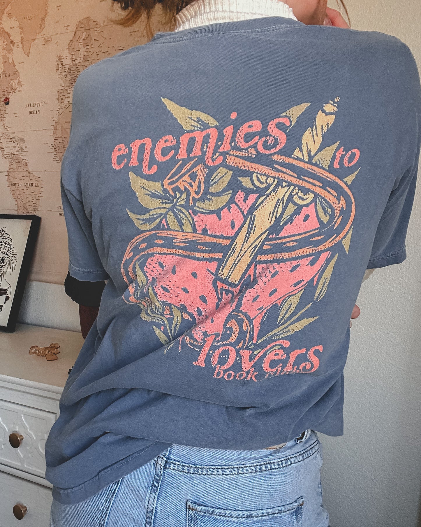 Enemies to Lovers Book Club Tee - Denim Blue