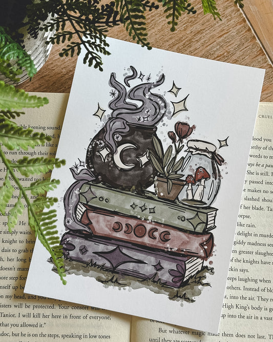 Cauldron Mushroom Print 5x7