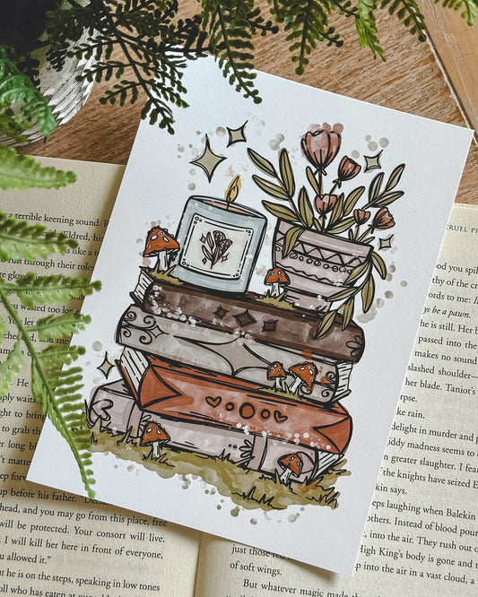 Candle Mushroom Print 5x7