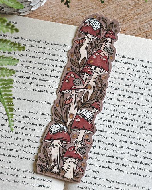 Foiled Mushroom Bookmark