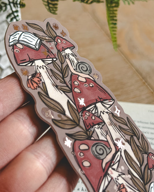 Foiled Mushroom Bookmark