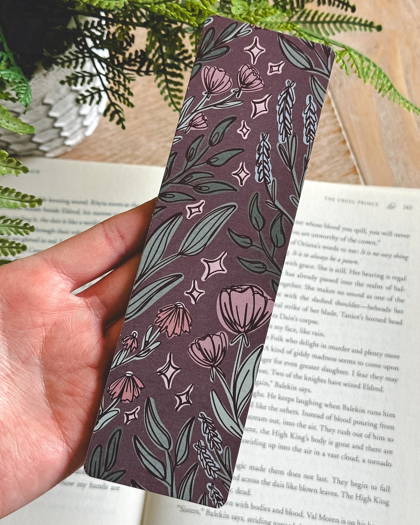 Purple Floral Bookmark