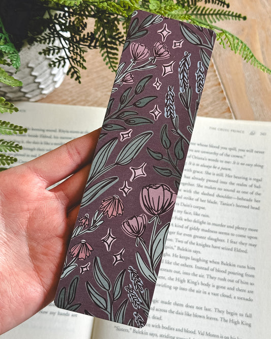 Purple Floral Bookmark