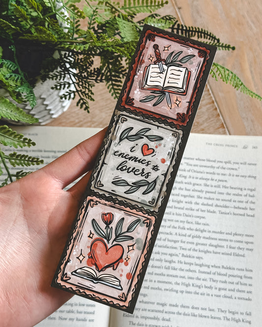 Enemies to Lovers Stamp Bookmark