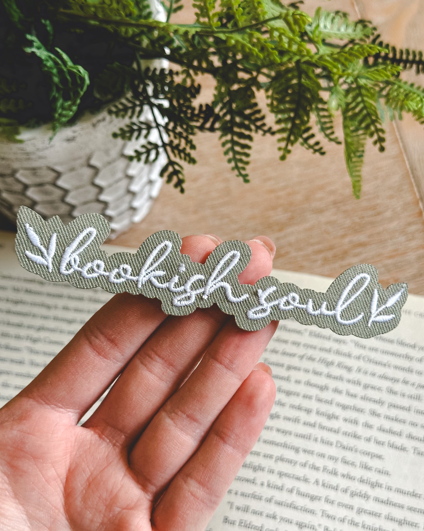 Bookish Soul Text - Iron on Patch