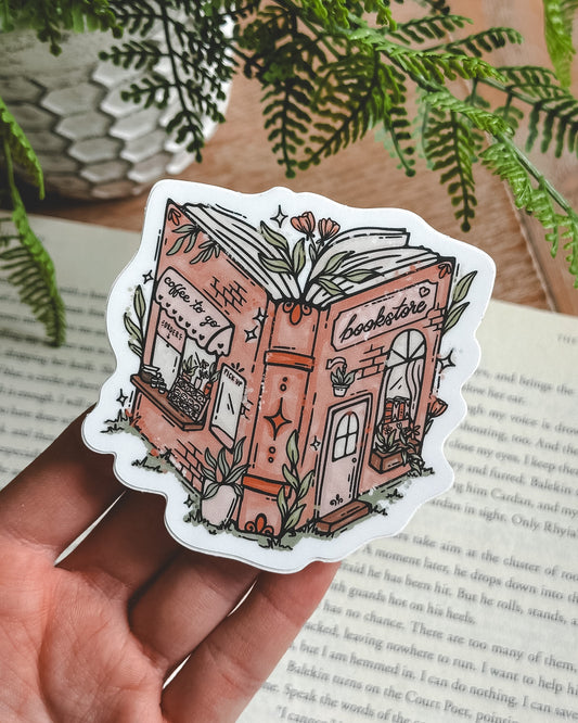 Pink Summer Bookstore Sticker