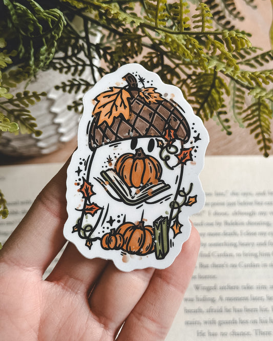 Fall Acorn Ghosty Sticker