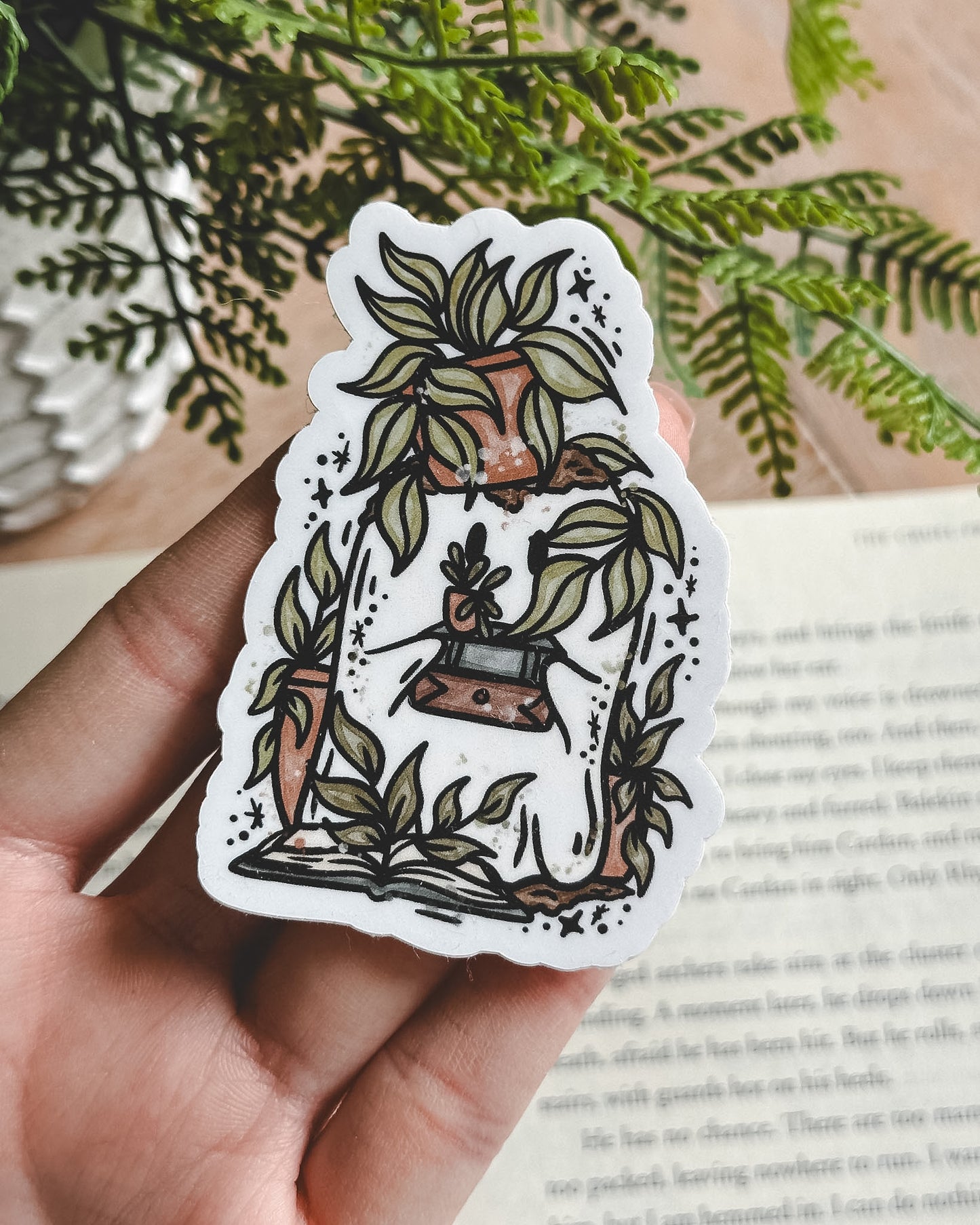 Plant Lover Ghosty Sticker