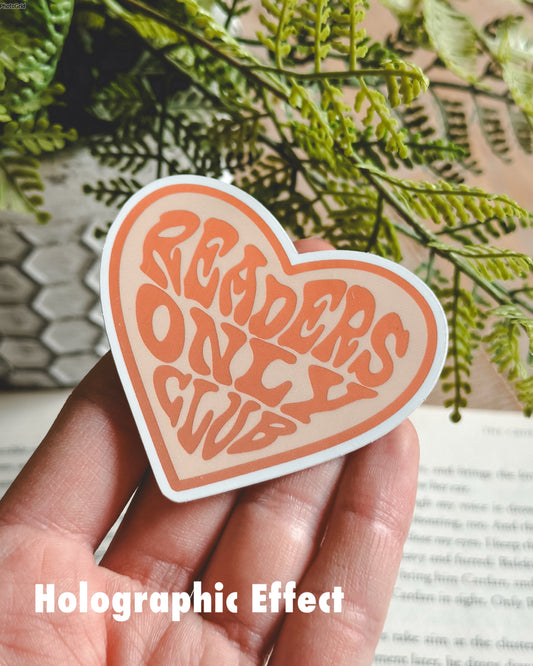 *old* Readers Only Club Holographic Sticker